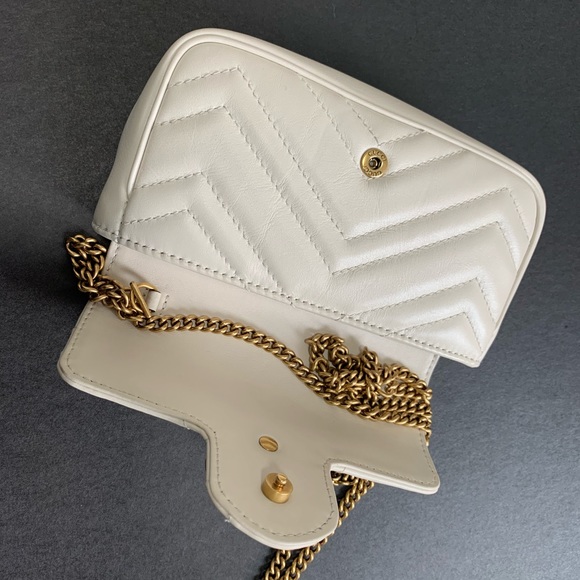 Authentic Gucci super mini Marmont white - Picture 3 of 8